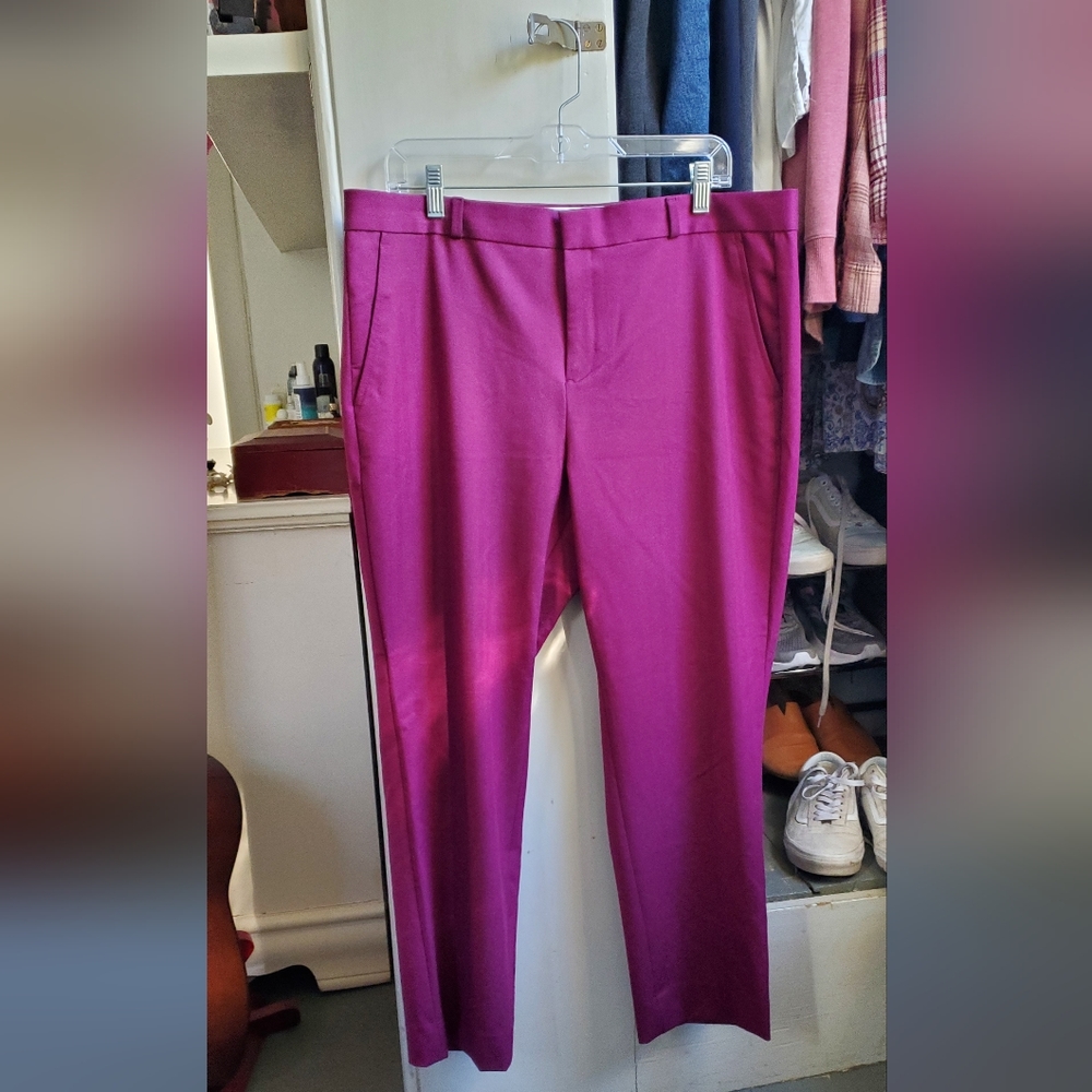 EUC Deep Berry Banana Republic Ryan Pants size 14S